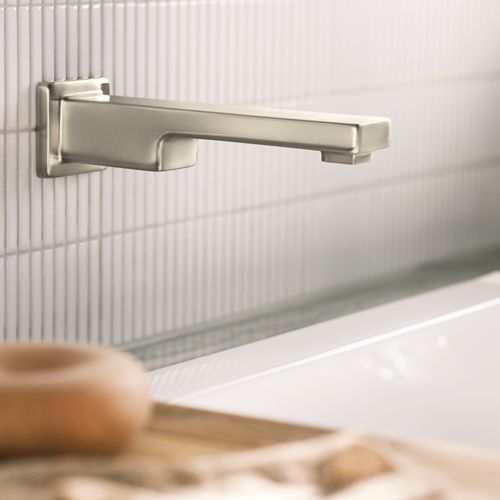 Main product image of 90 Degree Brushed Nickel 1-Handle Non Diverter Wall Mount Tub Filler, WTS911BN (Brushed Nickel)