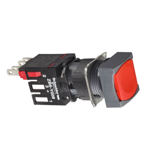 Main product image of Harmony Red Square Flush Complete Pushbutton