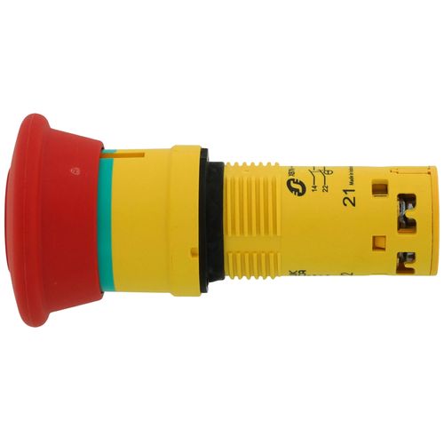 Main product image of Harmony XB7 Monolithic Emergency Stop, Mushroom Shape, Latching Push Pull, 1 NO + 1 NC - Red