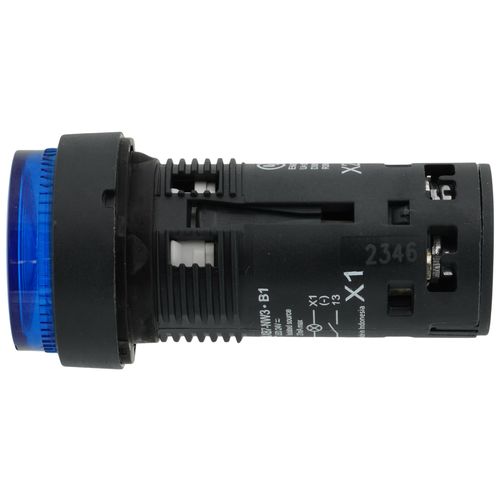 Main product image of Harmony XB7 Monolithic Push Button w/ Integral LED, Spring Return, 1 NO, Blue (24 VAC/DC)