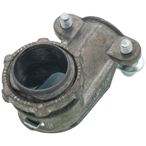 Main product image of 3/8" Non-Insulated 90-Degree Zinc 2-Screw Clamp Connector