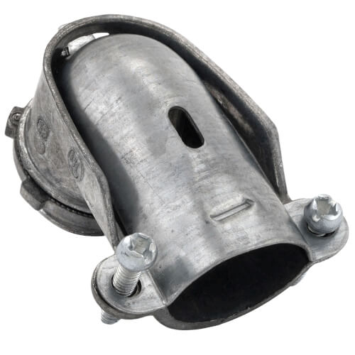 Main product image of 3/4" Non-Insulated 90-Degree Zinc 2-Screw Clamp Connector
