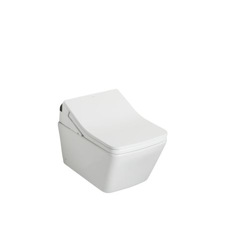 Main product image of CWT4494049CMFG#MS Washlet + Sp Wall Hung Square Shape Toilet w/ Sx Bidet Seat & Duofit In Wall 1.28 & 0.9 GPF Dual Flush Tank System (Matte Silver)