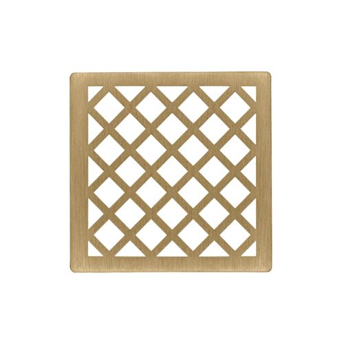 Main product image of 4" x 4" Criss-Cross Pattern Decorative Plate for X 4, XD 4, XDB 4 (Satin Bronze)