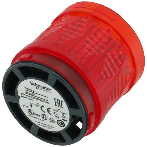 Main product image of Harmony XVU Illuminated LED Modular Tower Light, Steady, IP65 - Red (24 VAC/DC)