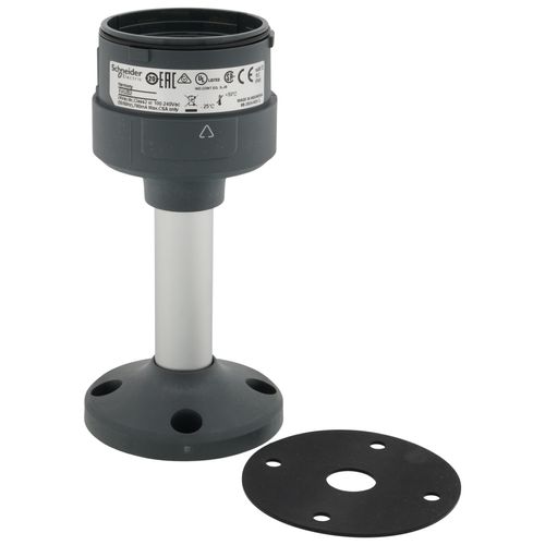 Main product image of Harmony XVU Fixing Plate for Modular Tower Lights, 100mm Aluminum Pole - Black