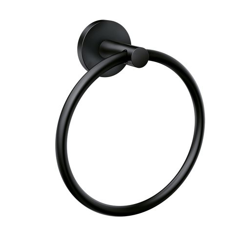 Main product image of Arlys Matte Black Towel Ring, Y5785BL