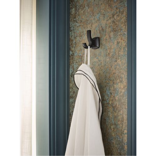Main product image of Voss Double Robe Hook (Matte Black), YB5103BL
