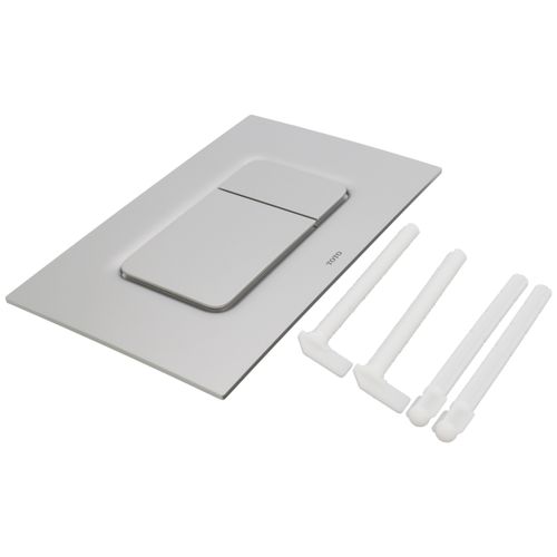 Main product image of Dual Flush Rectangle Push Button Plate For Select Duofit In-wall Tank Unit, Matte Silver - YT920#MS