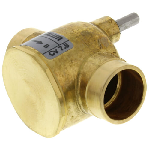 Main product image of 3/4" Sweat 2-way Straight Through Valve Body, 300 psi, 20 bar (7.5 Cv)