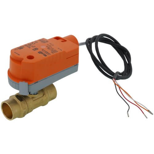 Main product image of 3/4" ZoneTight, 2-Way Chrome Plated Brass, NC, Electronic Fail-Safe Valve Actuator, 24 VAC/DC