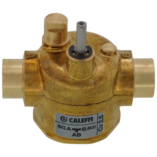 Main product image of Z-One 1/2" Sweat, 3-Way Diverting Brass Valve Body, 50 PSI (2.5 Cv)