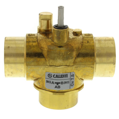 Main product image of Z-One 1" Sweat, 3-Way Diverting Brass Valve Body, 20 PSI (7.5 Cv)