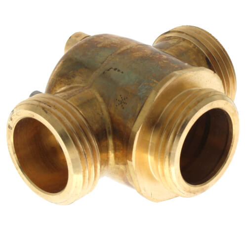 Main product image of 1" Male Union, 3-Way Diverting Brass Valve Body, 20 psi (7.5 Cv)