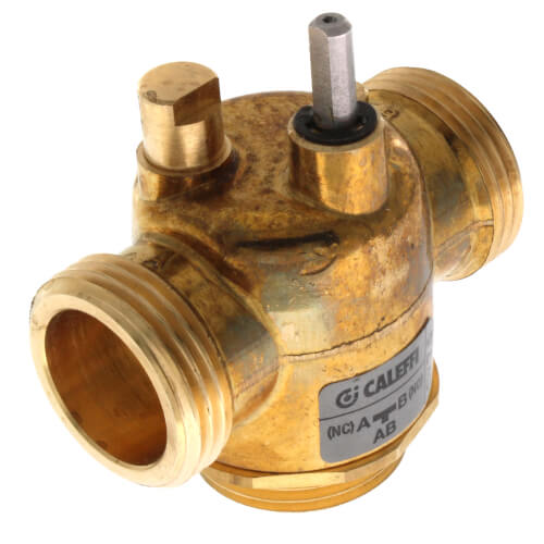 Main product image of 1" Male Union, 3-Way Diverting Brass Valve Body, 20 psi (7.5 Cv)