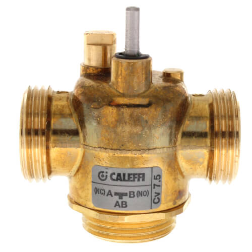 Main product image of 1" Male Union, 3-Way Diverting Brass Valve Body, 20 psi (7.5 Cv)