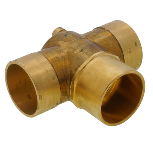 Main product image of Z-One 1-1/4" Sweat, 3-Way Diverting Brass Valve Body, 20 PSI (7.5 Cv)