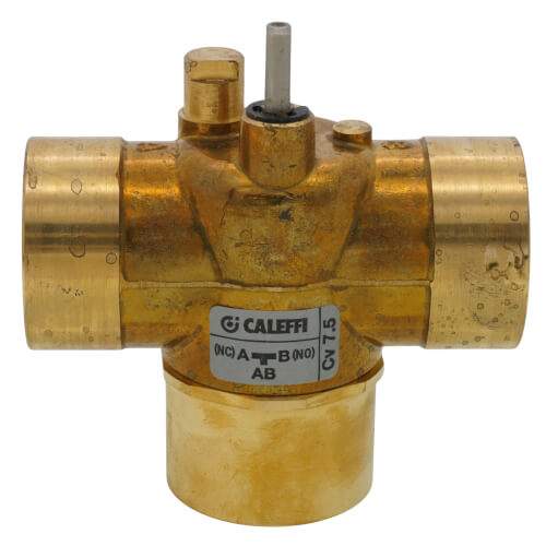 Main product image of Z-One 1-1/4" Sweat, 3-Way Diverting Brass Valve Body, 20 PSI (7.5 Cv)