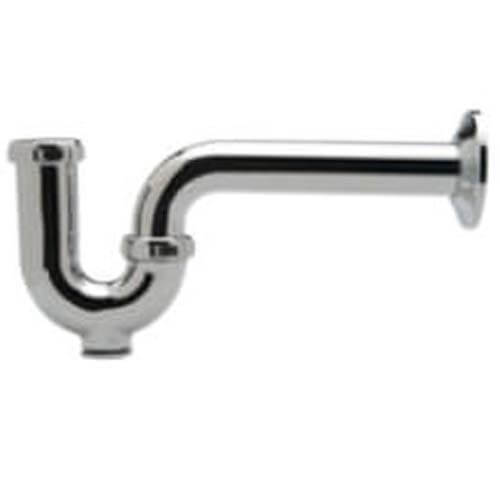 Main product image of 1-1/4" Chrome Plated Brass P-Trap 17 GA w/ Brass Nuts (With Cleanout)