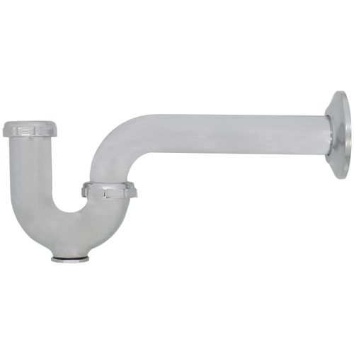 Main product image of 1-1/4" Chrome Plated Semi-Cast Brass P-Trap w/ Wall Bend, 17 GA (with Cleanout)