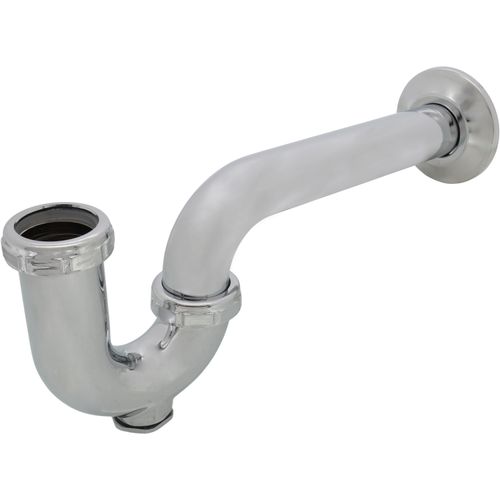 Main product image of 1-1/4" Chrome Plated Semi-Cast Brass P-Trap w/ Wall Bend, 17 GA (with Cleanout)