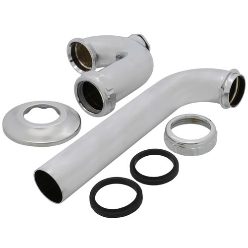 Main product image of 1-1/4" Chrome Plated Semi-Cast Brass P-Trap w/ Wall Bend, 17 GA (with Cleanout)