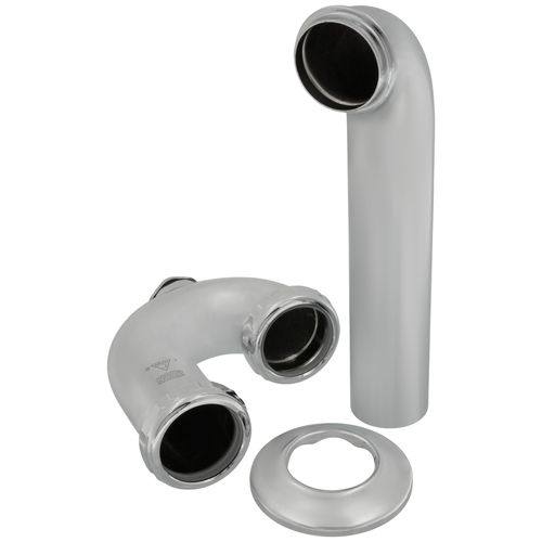 Main product image of 1-1/2" Chrome Plated Brass P-Trap 17 GA w/ Die Cast Nuts (With Cleanout)
