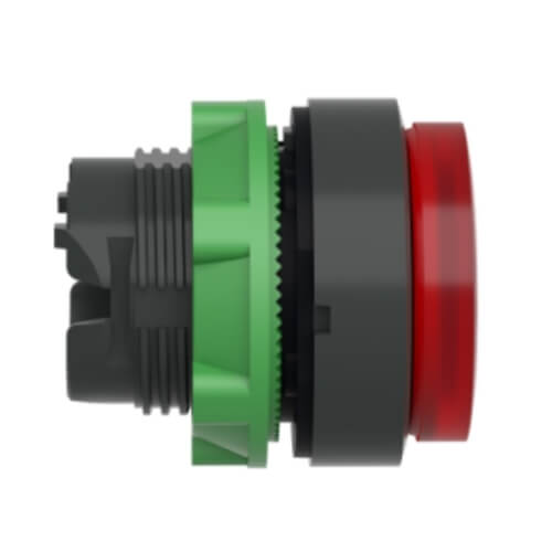 Main product image of Red Round Flush Illum Complete Pushbutton