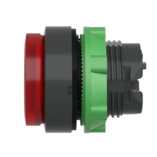 Main product image of Red Round Flush Illum Complete Pushbutton
