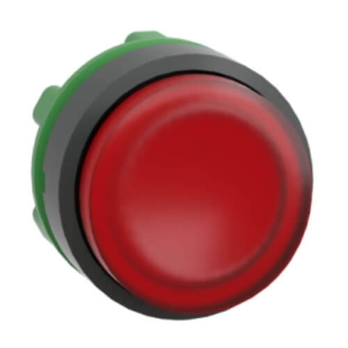 Main product image of Red Round Flush Illum Complete Pushbutton