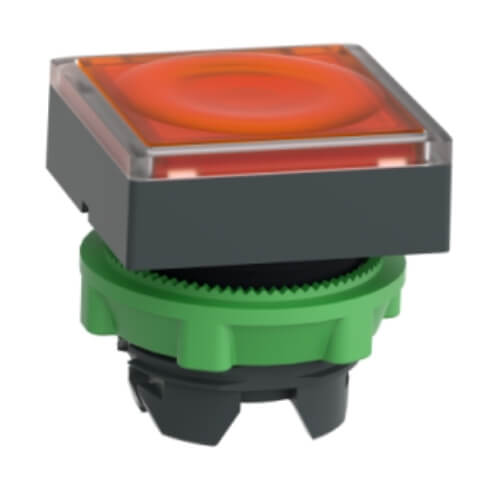 Main product image of Orange Square Flush Illum Complete Pushbutton