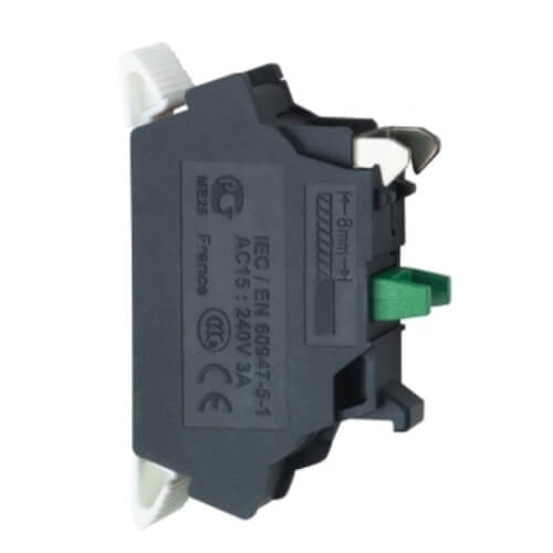 Main product image of Harmony XB4, 1 N/O Single Contact Block w/ Spring Clamp Terminal, Front Mount
