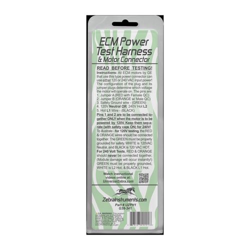 Main product image of Motor Plug & Harness #1 for Universal Zebra System