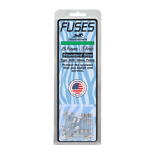 Main product image of Fuses - Standard Size Glass (5A) Fast-Acting (Pack of 25)