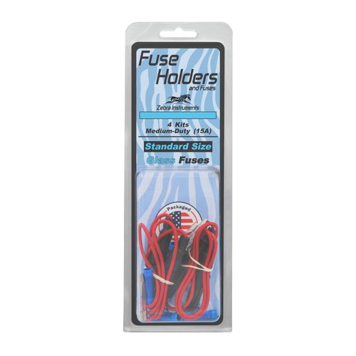 Main product image of Fuse Holders & Fuses - Medium-Duty (15A) Standard Size Glass (4 Pack)