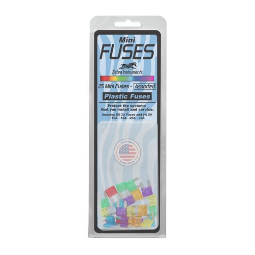 Main product image of Mini Fuses - Assorted (3A, 5A, 10A, 15A, 20A, 30A) (25 qty)