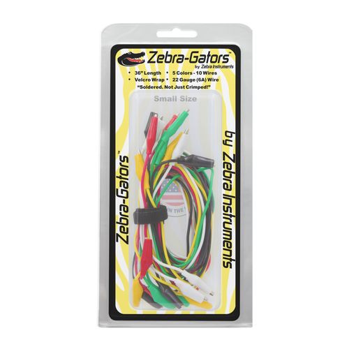Main product image of Zebra Gators – 10 Piece Small Size Alligator Lead Set