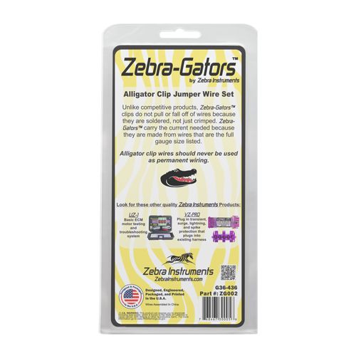 Main product image of Zebra Gators – 10 Piece Small Size Alligator Lead Set