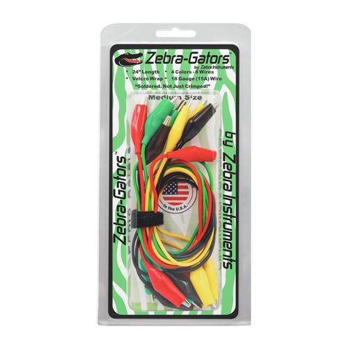 Main product image of Zebra Gators – 8 Piece Medium Size Alligator Lead Set