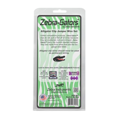 Main product image of Zebra Gators – 8 Piece Medium Size Alligator Lead Set