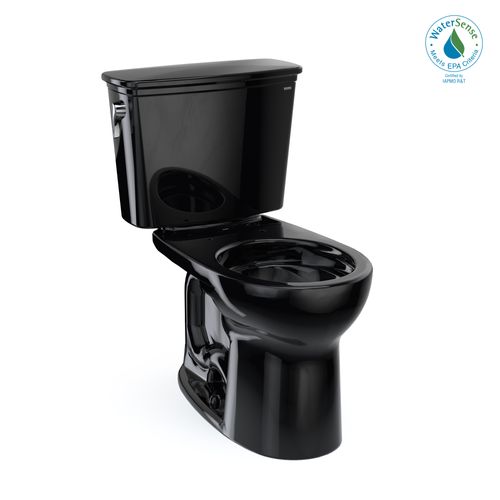 Main product image of CST785CEF#51 Drake Transitional 2-Piece Round 1.28 GPF Universal Height Tornado Flush Toilet (Ebony)