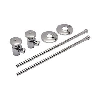Main product image of 1/2" NOM x 3/8" OD Heavy-Duty Wheel Handle Stops w/ Flexible Lavatory Supply