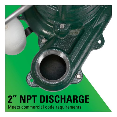 Main product image of M267 - 1/2 HP Cast Iron Sewage Pump 2" , Vertical Float, 25' Cord,