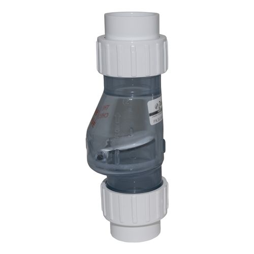 Main product image of 1-1/2" PVC "Quiet Check" Solvent Weld w/ Union Check Valve (Clear Valve Body)