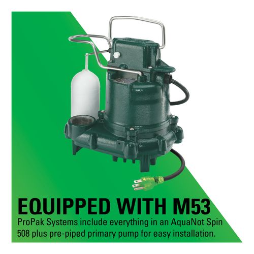 Main product image of Aquanot 508 Sump Pump System w/ M53 pump & 12V Battery Back-Up