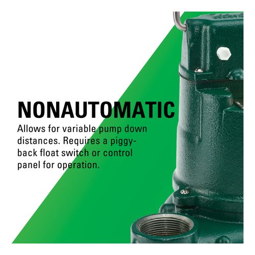 Main product image of Model N53 Mighty-Mate Non-Automatic Cast Iron Effluent Pump w/ 25 Ft. Cord - 115V, 0.3 HP