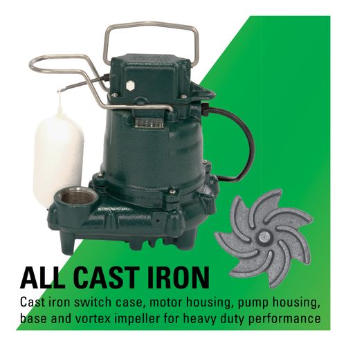 Main product image of Model M57 Mighty-Mate Automatic Cast Iron Effluent Pump - 115 V, 0.3 HP